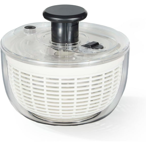 6.4 Qt Salad Spinner Large Lettuce Plastic Vegetable Fruit Washer Non Slip Base BPA Free