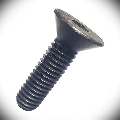 6-40 x 1/4" Size Flat Head Socket Cap Screws Metric Hardware Fastener Kit Grade 8 Steel Black Oxide Set of 100