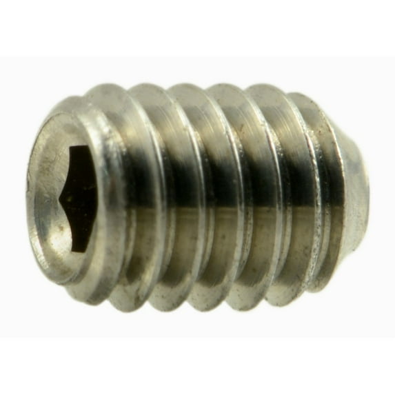 #6-40 x 3/16" 18-8 Stainless Hex Socket Headless Set Screws (15 pcs.)