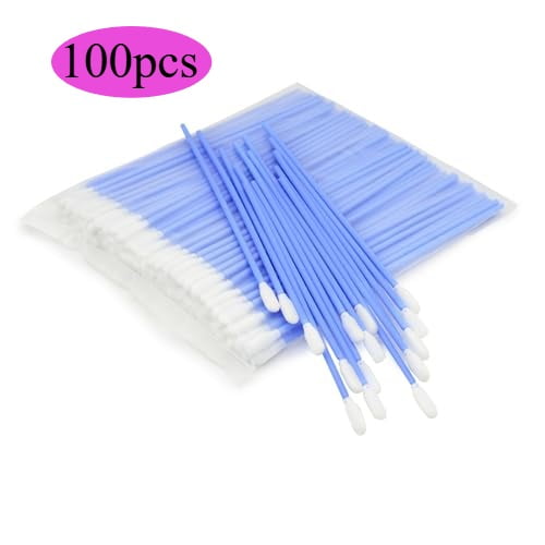 6.42'' Gun Cleaning Swabs, Long Swabs,Microfiber Foam swabs,Multi-Purpose Foam Tip Swabs,Cleaning Swabs for Electronics,Gun,Printer,PCB,Car Vent(Blue 100pcs)