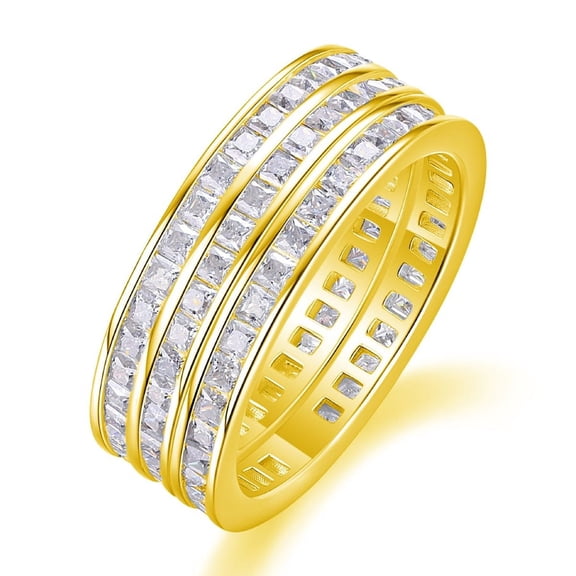 6.48 Carat Moissanite Rings for Women D Color VVS1 925 Sterling Silver Round Cut Moissanite Promise Rings Lab Created Diamond Wedding Bands Simulated Diamond Rings