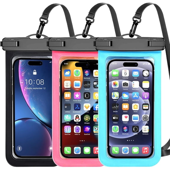 Up to 6.5" 1 pc Multicolor Universal Waterproof Phone Pouch, Large Phone Waterproof Case Dry Bag,Protection Outdoor Sports for Apple iPhone,Samsung,and More(Blue)