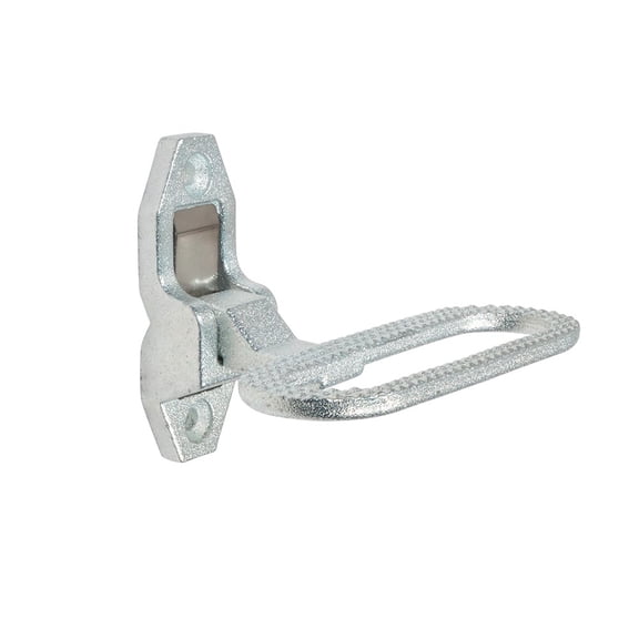 6-5/16" (W) x 4-3/4" (D) Silver Galvanized Steel Trailer Folding Step - Fold Down Utility Bed Body Safety 440 LBS Reliable Grab Handle or Step for Trailer RV Bus Camper