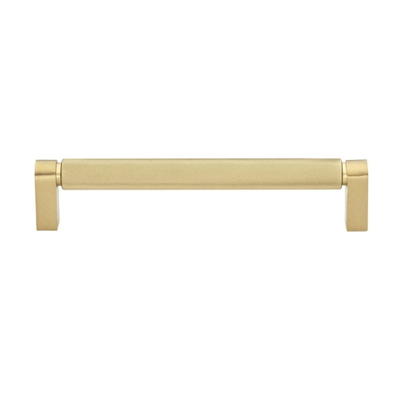 6-5/16 in. Center Solid Knurled Bar Pull, Satin Gold, 25 pack