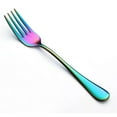 thumbnail image 1 of 6/5/4/3/2/1pcs Colored Salad forks, Small Dinner forks 7.17-In Rainbow Stainless Steel Matte Titanium fork Dessert forks Dishwasher Safe for Home Restaurant Wedding&Party, 1 of 7