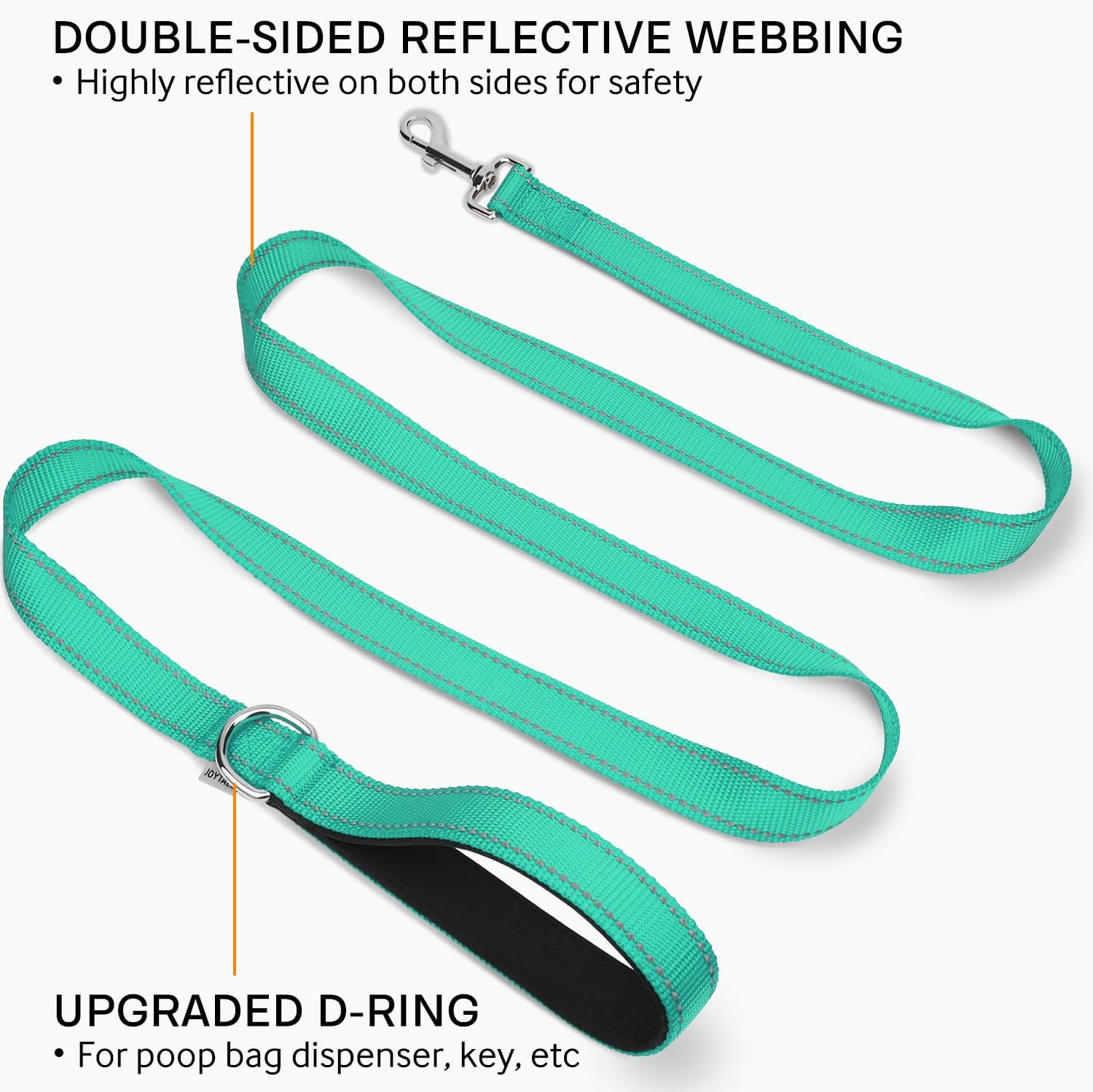 6/5/4 Ft Reflective Dog Leash, Strong Nylon Braided Rope Dogs Leashes