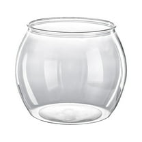 6.5*5.3 inch Clear Fish Tank ContainerPlastic Fish Tank Decor EcosystemTabletop Fish Bowl OrnamentFish Bowls Aquarium Essentials