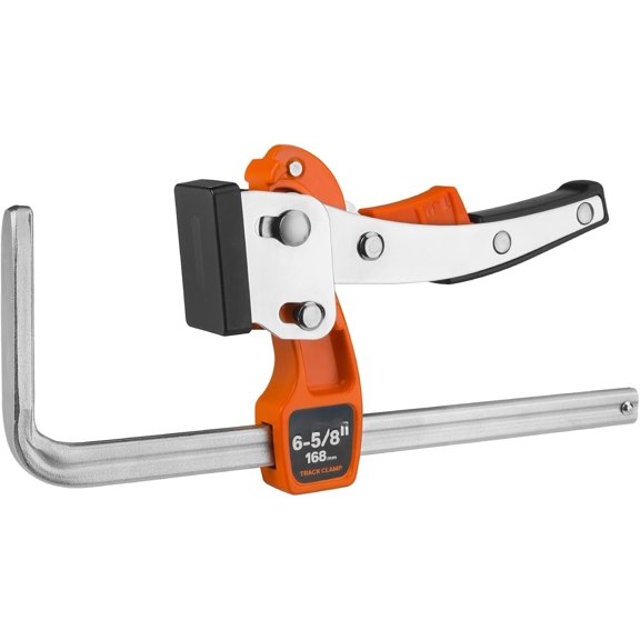 6-5/8" Ratcheting Table Clamp, Quick Release Track  Clamp, Guide Rail Clamps for MFT Table and Guide Rail System, 2-7/8" Throat Depth, 400lbs Load Limit