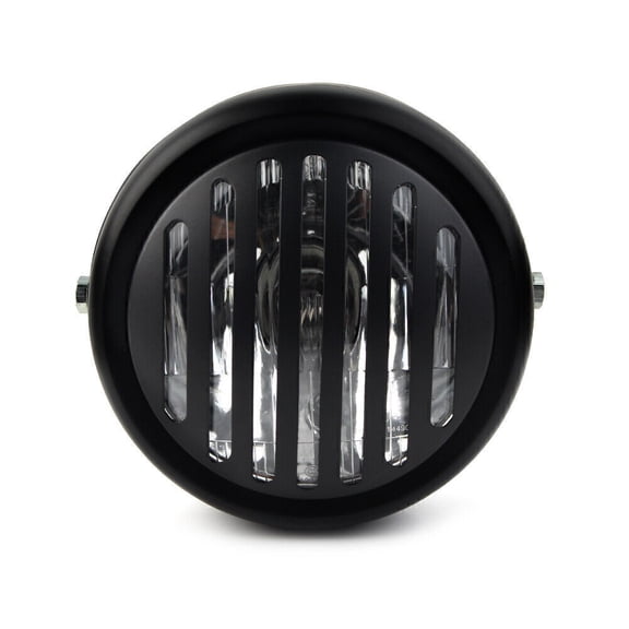 6.5" Black Motorcycle Grill Headlight Fit for HARLEY Sportster Chopper Cafe Racer