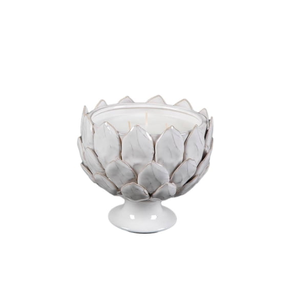 6.5" Ceramic Artichoke Candle Vanilla Cloud 21 oz