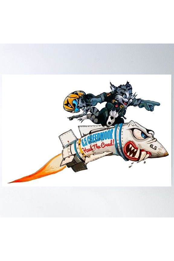 6.5 Creedmoor | Missile Rider Poster Wall Art, Modern Wall Decor For Living Room Bedroom, 12x18 UNFRAMED