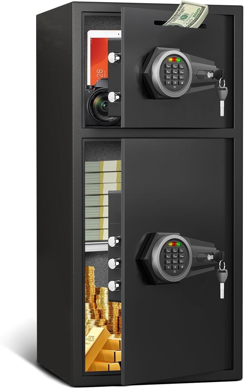 6.5 Cu ft Large Safe Box Fireproof Waterproof, Money Safe With Mute ...