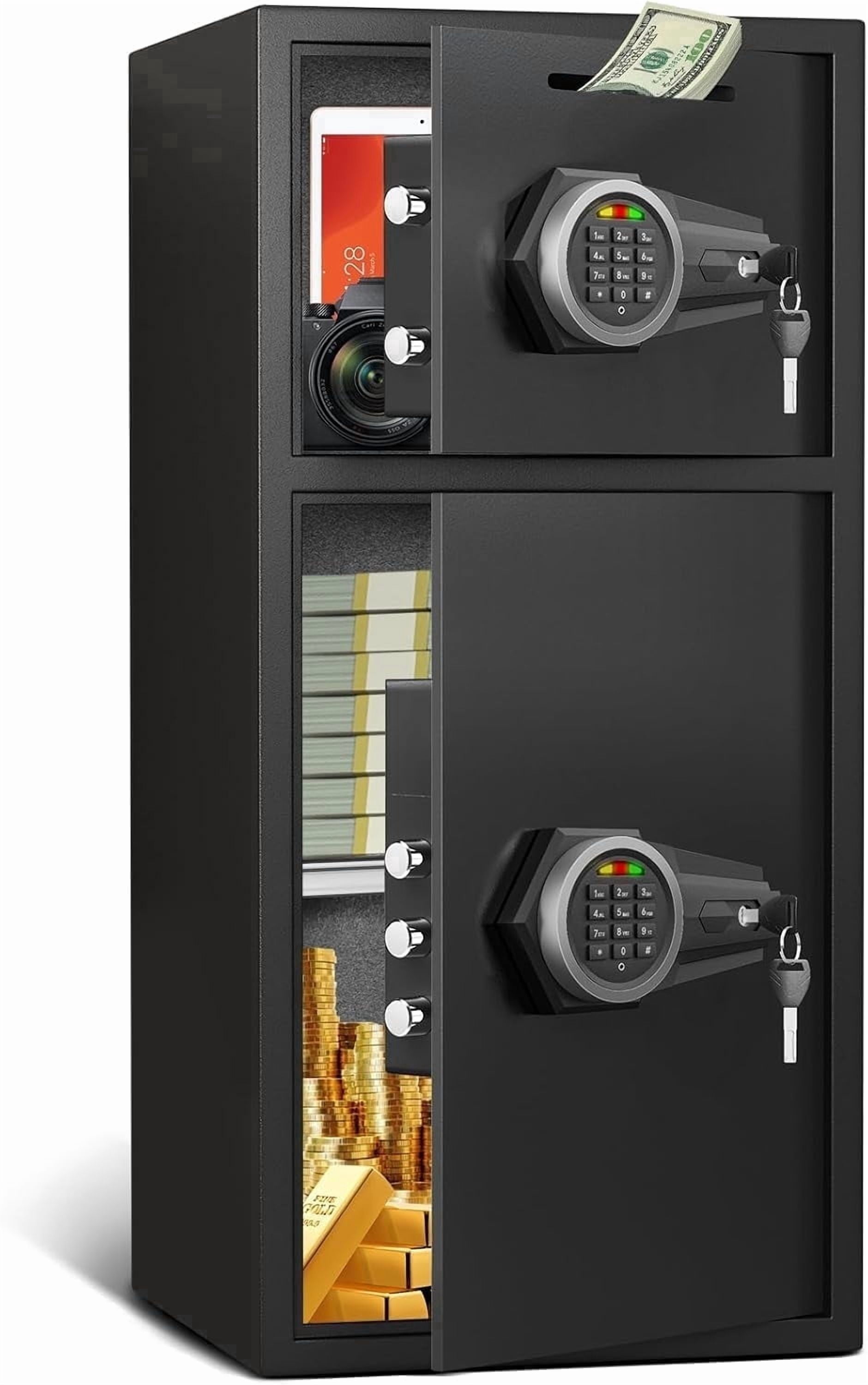 Dual Function Clips Pacriond 6.5 Cuft Digital Safe Box with Mute Function and LED Light ...
