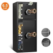kavey 6.5 Cu. Ft. Fireproof Waterproof Safe Box with Digital Keypad, LED Light, Dual Alarm System