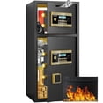 thumbnail image 1 of 6.5 Cubic Feet Fireproof Drop Large Safe with Quick Access Slot, Anti-Theft Business Security Waterproof Safe with Digital Lock and Dual Alarm, Large Depository Safe for Money Valuables, 1 of 6