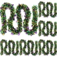 thumbnail image 1 of 6.5 Feet Mardi Gras Tinsel Garland,6PCS Glitter Tinsel Garland for Mardi Gras Tree Decorations, Green Gold Metallic Fluffy Hanging Party Ornaments for Mantle/Ceiling/Stairs/Porch Outdoor Decor, 1 of 9