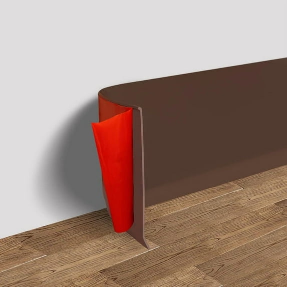 6.5 Ft Flexible Baseboard Molding Trim 3.15 Inch Self-Adhesive Vinyl Wall Base Peel and Stick Cove Base Rubber Wall Baseboard Moulding Trim