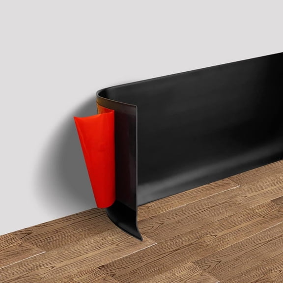 6.5 Ft Flexible Baseboard Molding Trim 3.94 Inch Self-Adhesive Vinyl Wall Base Peel and Stick Cove Base Rubber Wall Baseboard Moulding Trim
