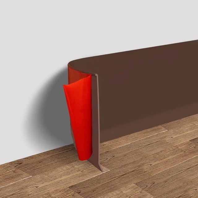 6.5 Ft Flexible Baseboard Molding Trim 3.94 Inch Self-Adhesive Vinyl ...