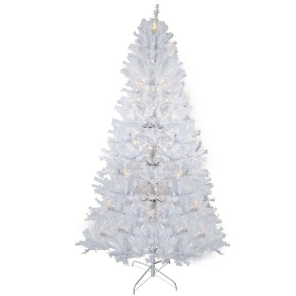 6.5 Ft Pre-Lit Artificial Christmas Tree,250 Warm White LEDs and 818 Tips,Slim Profile, Easy Setup for Living Room, Home, Office, Holiday Decor