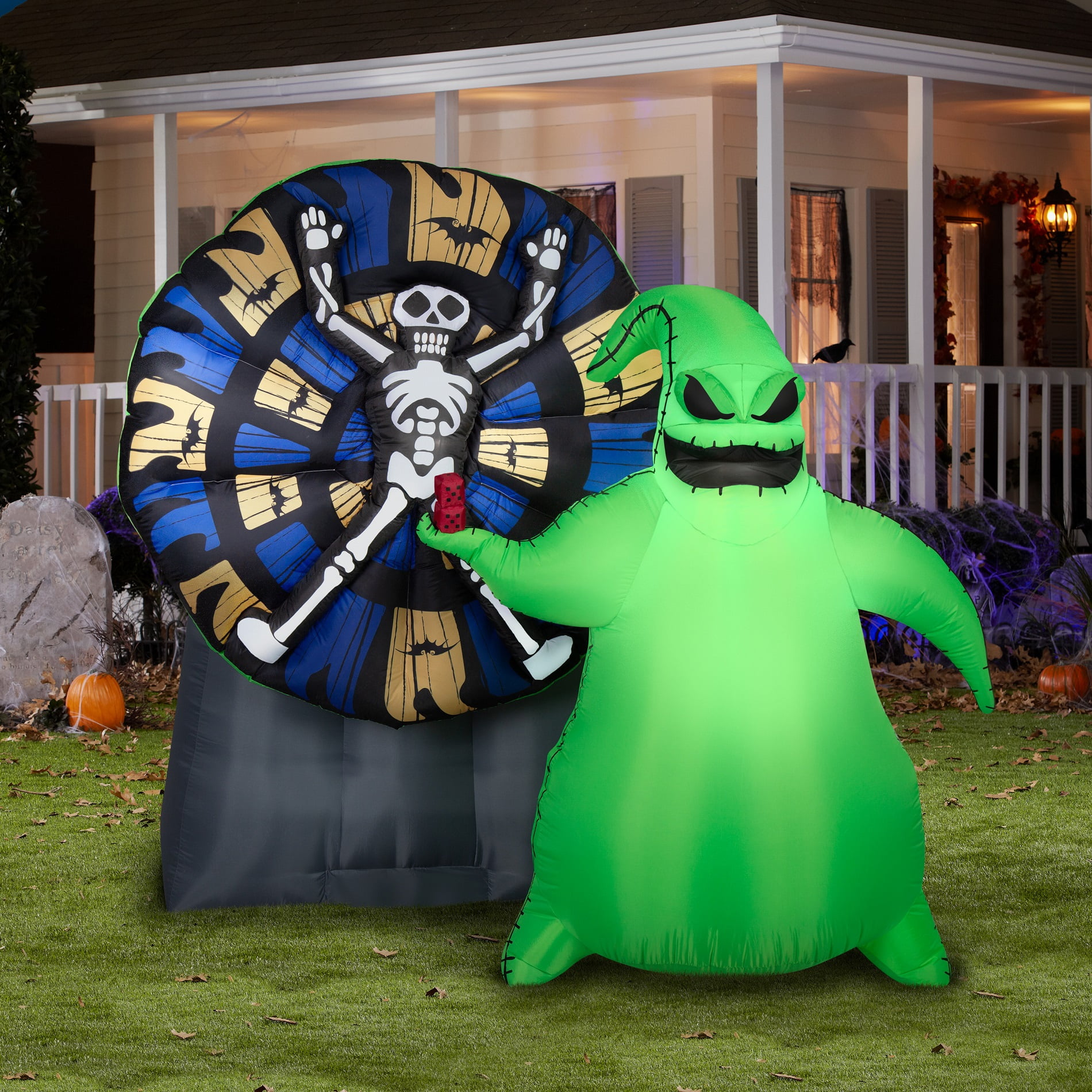 Disney s Oogie Boogie Wheel Of Death 6 5 Ft Tall Nightmare Skeleton 