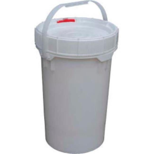 Vestil Manufacturing 987414 6.5 gal Screw-Top Plastic Pail & Lid PAIL-SCR-65-W - White