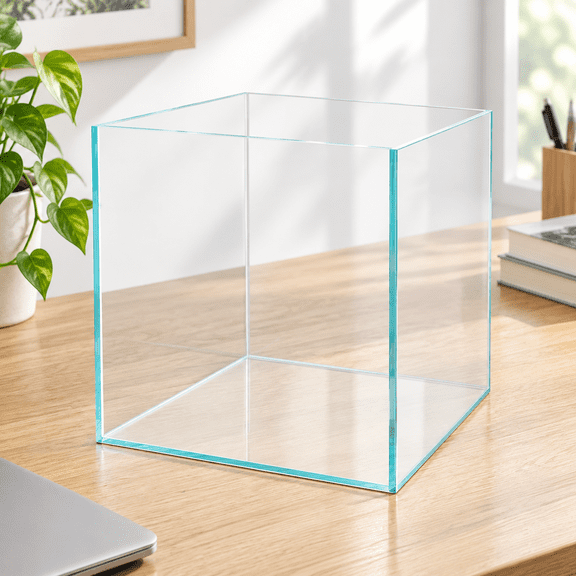 6.5 Gallon Rimless Aquarium Ultrar Low Iron Cube Tank
