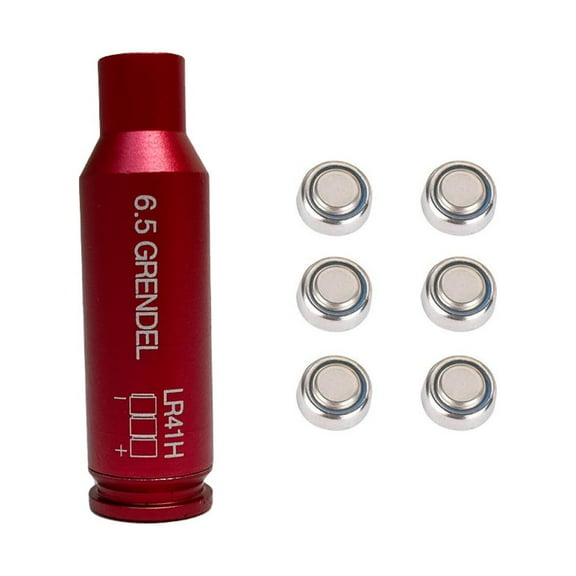 6.5 Grendel Red Laser Boresight, Red Laser Boresighter with 6 Batteries