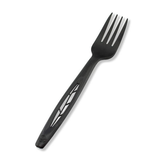 6.5" Heavy Duty Cutlery, Indv. Wrapped Fork, Black, 750-Count Case
