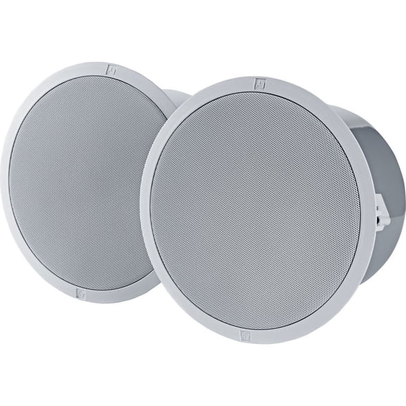 Electro-Voice EVID-C6.2 6.5" 2-Way Coaxial Ceiling Speaker with Horn Loaded Ti Coated Tweeter, White, Pair