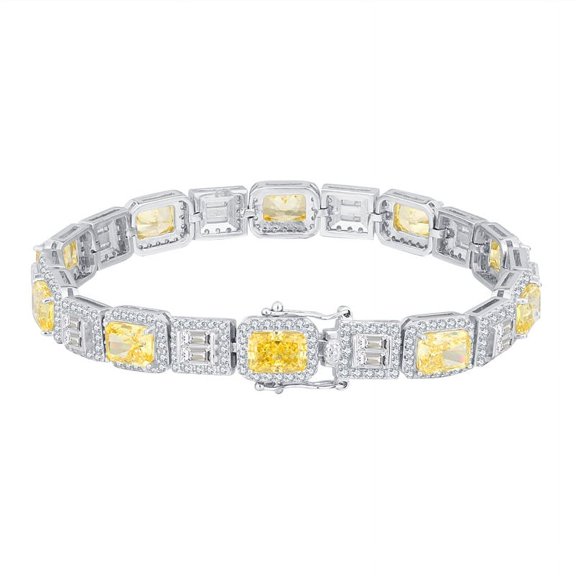 6.5 Inch Classic Bling S925 Sterling Silver Cubic Zirconia Tennis Bracelets for Women - Fashion Shiny Design, Perfect For Everyday & Vacation Wear