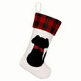 6.5 Inch Dog Christmas Stocking Pet Christmas Stocking Red and Black