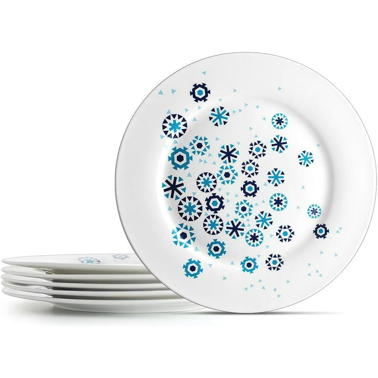 Inch Porcelain Plate Set of 6, White Dessert Plates Ceramic