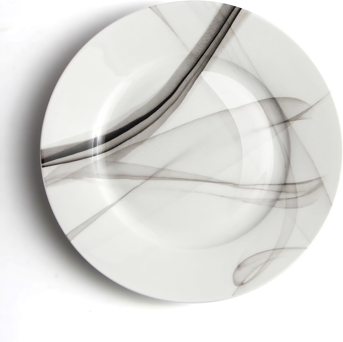 6.5 Inch Porcelain Plate Set of 6, White Dessert Plates Ceramic Salad Appetizer Plates for Christmas party, Ceramic Plates for Dinner