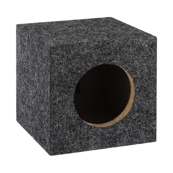 6.5 Inch Ported Wooden Speaker Enclosure, GraySingle Vented Subwoofer Box Car Audio Truck Speaker Box for DIY Home Vehicle Audio Custom Sound Supplies