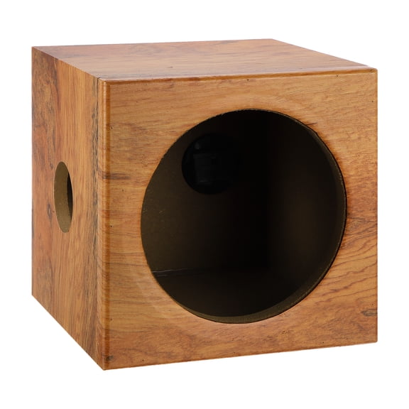 6.5 Inch Ported Wooden Speaker Enclosure, Striped WoodSingle Vented Subwoofer Box Car Audio Truck Speaker Box for DIY Home Vehicle Audio Custom Sound Supplies
