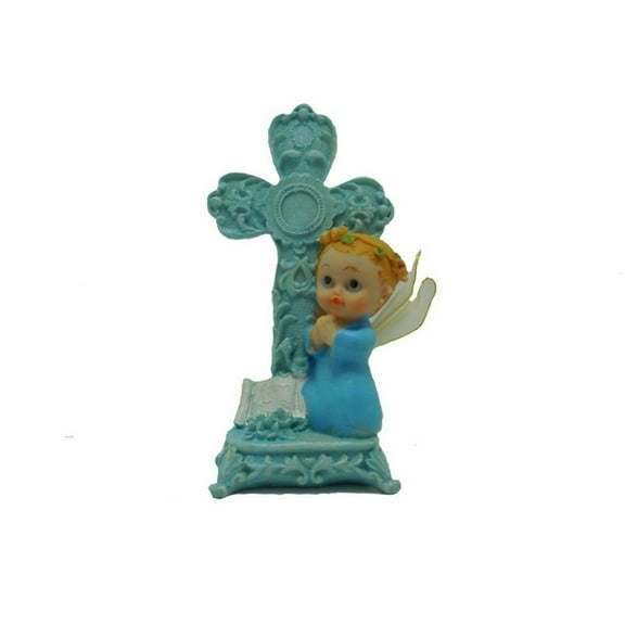 6.5 Inch Praying Angel Figurine Baptism & Communion Party Favors Decoration Boy (12 Pieces)