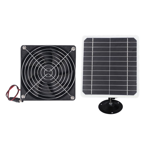 6.5 Inch Solar Powered Exhaust Fan 50W 12V Monocrystalline Silicon Ventilation Fan Kit for Round Pipe