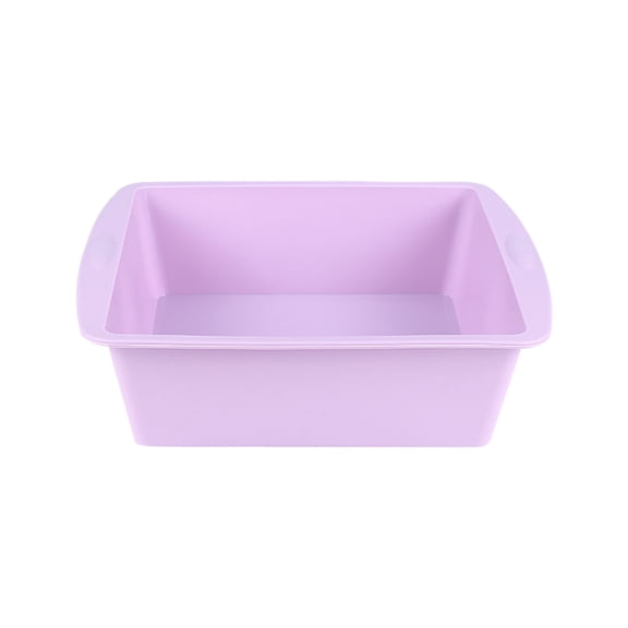 6.5-Inch Square Silicone Cake Baking Pan, Flexible and Non-Stick Cake Mold for Easy Release, Oven Safe Baking Pan for Brownies, Cakes, and Desserts, Perfect for Home Bakers