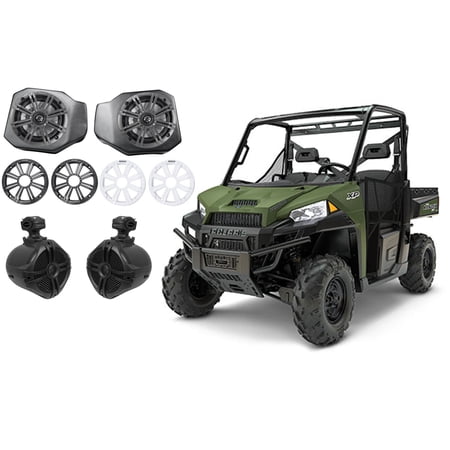 6.5" Kicker KM Kick Panel Speakers for 2018 Polaris Ranger XP1000+Tower Speakers