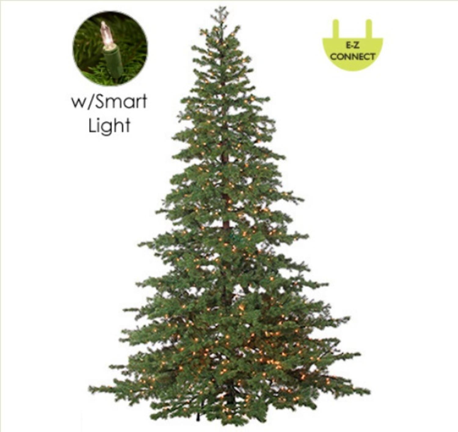 6.5' Layered Pine Instant Power Technology Single Plug Christmas Tree