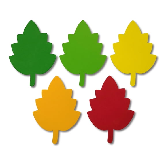 Creatology 6.5" Leaf Foam Shapes - Assorted Color Leaf Cutouts for Crafts, Cards, and Classroom Decor, 12 Pack
