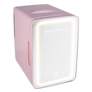 Frigidaire 6.5-L 9-Can Mini Portable Personal Fridge with Lighted Mirror Door, Pink