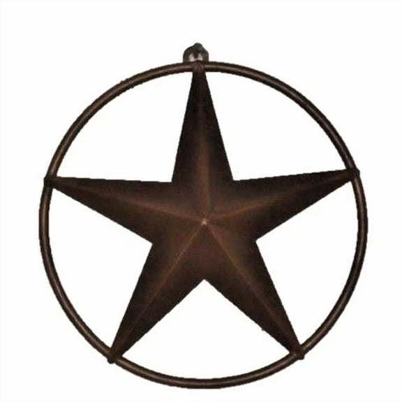 6.5" Lone Star Barn Star Solid Ring Metal Wall Art Western Home Decor Rustic Art