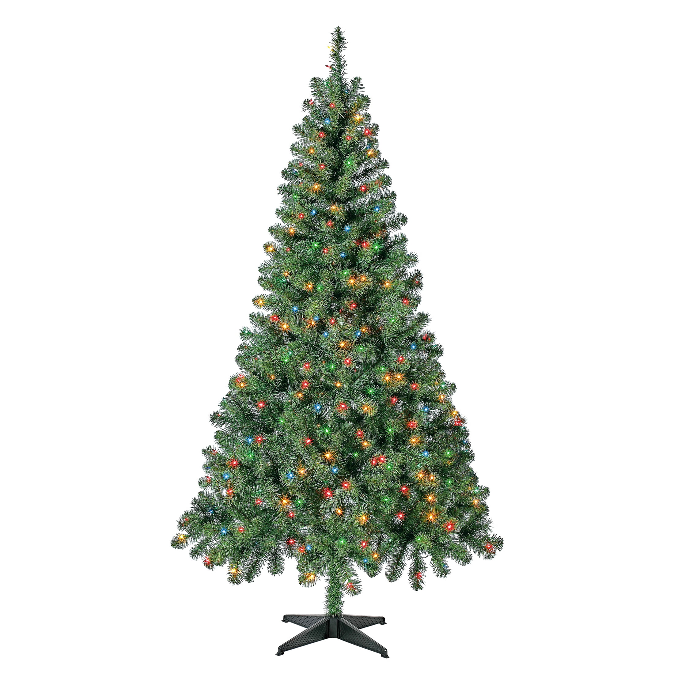 6.5’ Madison Pine Prelit Green Artificial Christmas Tree with Color-Changing LED Lights, by Holiday Time