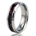 thumbnail image 1 of Tioneer 6.5 MM Stainless Steel Wood Camouflage Beveled Edge Wedding Band Ring, 1 of 2