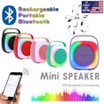 thumbnail image 1 of 6.5" Portable Mini Bluetooth Speaker Sports Stereo Lightweight Desktop RGB Lights TWS FM USB Purple, 1 of 9