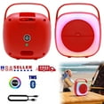 thumbnail image 1 of 6.5" Portable Mini Bluetooth Speaker Sports Stereo Lightweight Desktop RGB Lights TWS FM USB Red, 1 of 9
