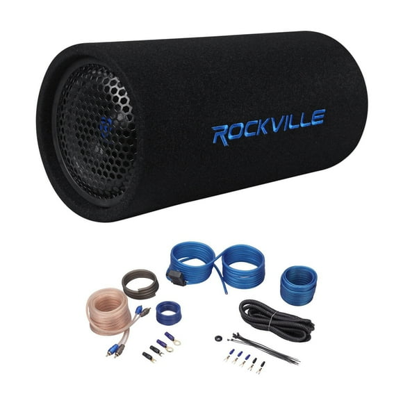 6.5" Powered Subwoofer Sub Bass Tube+MP3 Input+Amp Kit For Jeep Wrangler 87-06