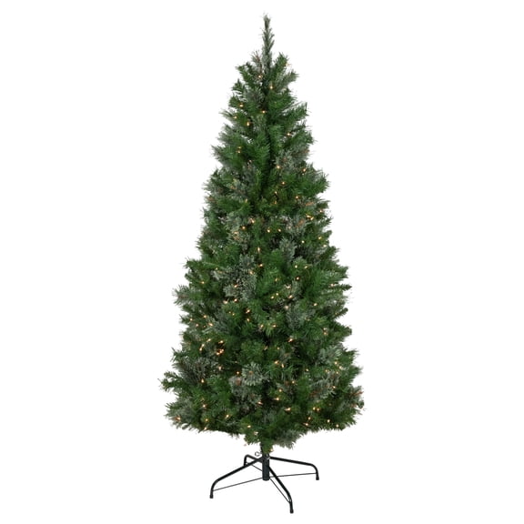 6.5' Pre-Lit Atlanta Mixed Cashmere Pine Medium Artificial Christmas Tree - Clear Lights
